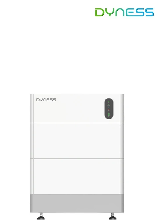 Hier wird der Dyness Tower Pro TP 7 abgebildet. Er besteht aus 2 Batteriemodulen, einer BDU und hat eine Kapazität von 7,68 Kilowattstunden