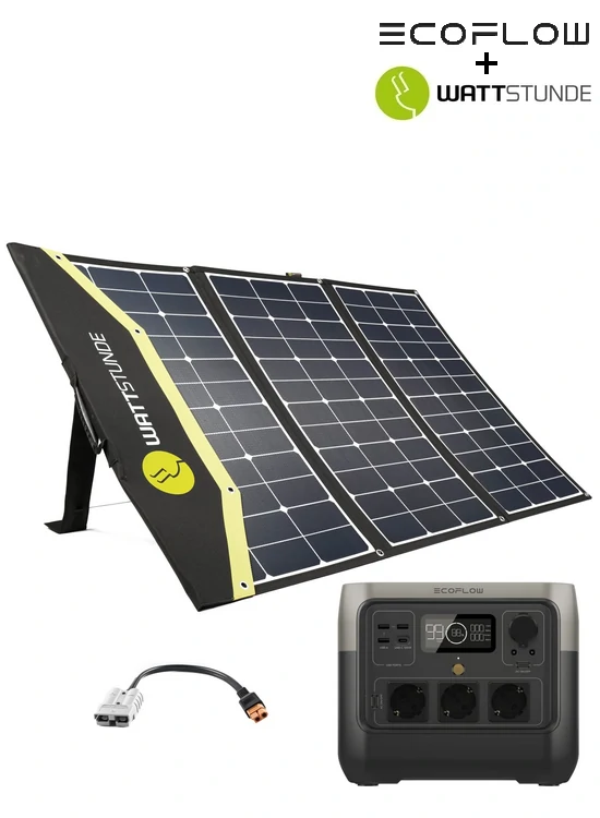 EcoFlow RIVER 2 PRO Powerstation Bundle mit SunFolder+ Solartasche 200W