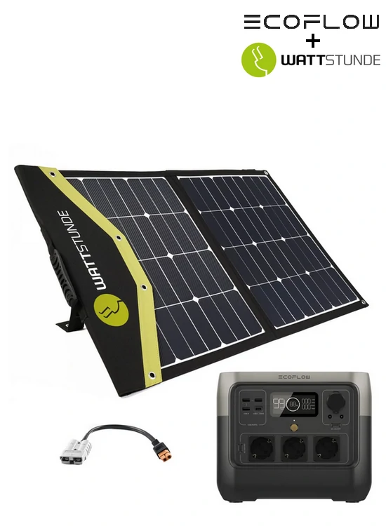 EcoFlow RIVER 2 PRO Powerstation Bundle mit SunFolder+ Solartasche 90W