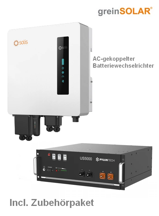 Solis AC gekoppelt 4,6 kW und 1 x Pylontech US5000-1C Paket